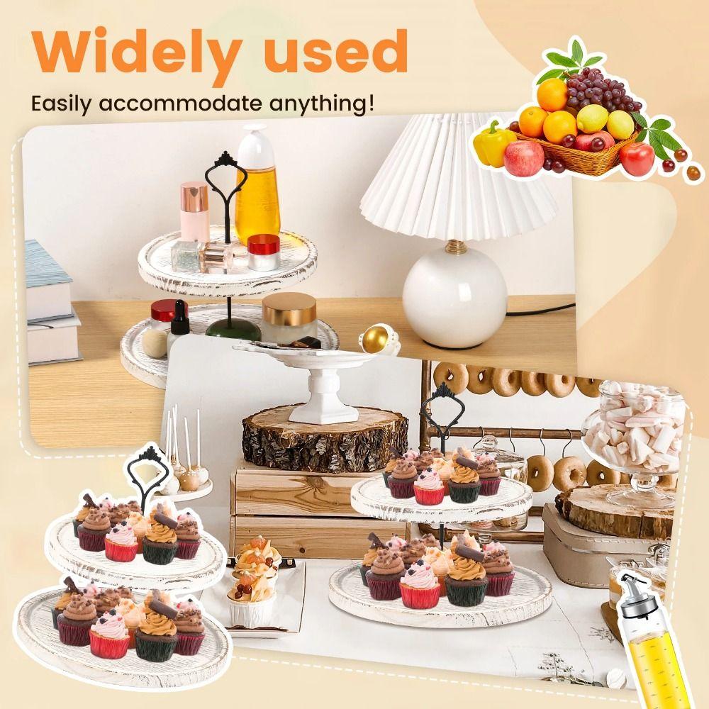 Detachable Round Tiered Fruit Plate 2/3-Layer Dessert Display Rack Dried Fruit