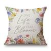 Happy Easter Decoration Art Cute Bunny Rabbit Eggs Spring Cotton Linen Sofa Throw Pillow Case Decorative Cushion Cover
