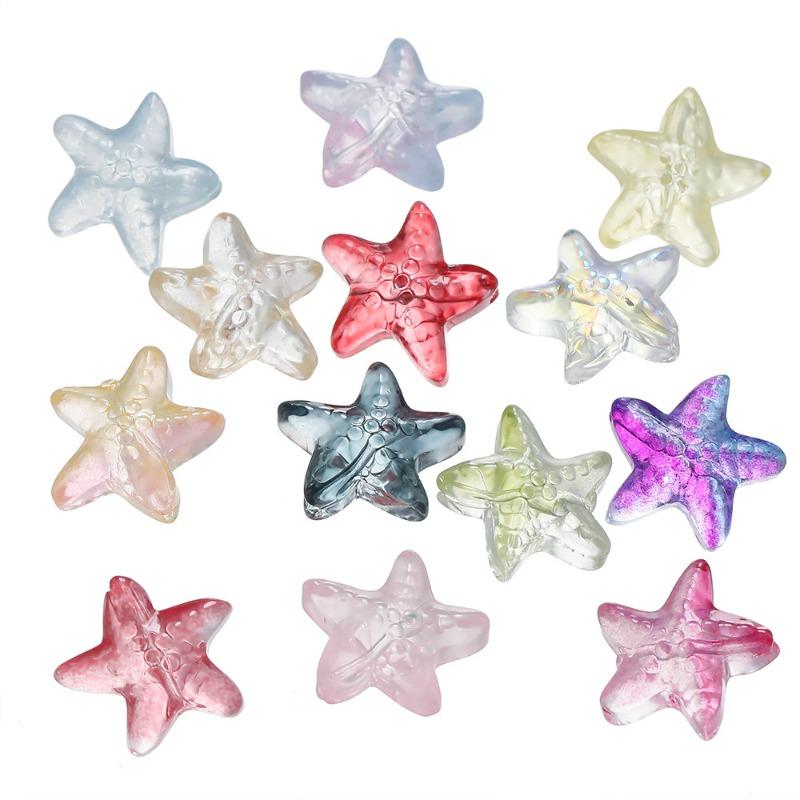 Mary Glass starfish loose beads glass beads handmade diy bracelet necklace jewelry