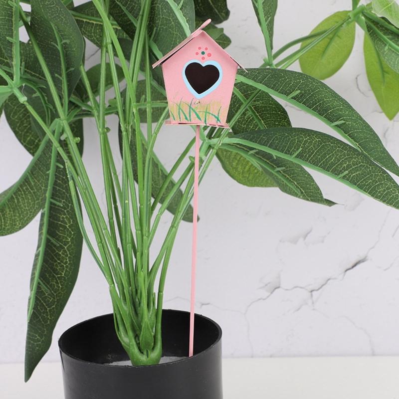 Vaso de Flores Estacas de Jardim Decoração Casa Estacas de Pássaros Metal Arte de Quintal Enfeites para Mãe Presente de Dia das Mães Decoração Interna Externa