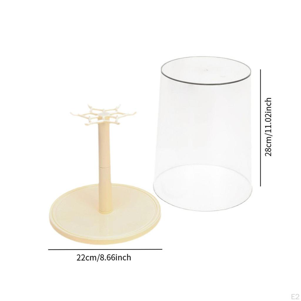 Clear Figure Display Case Rotating Stand for Collectibles Doll Storage Box