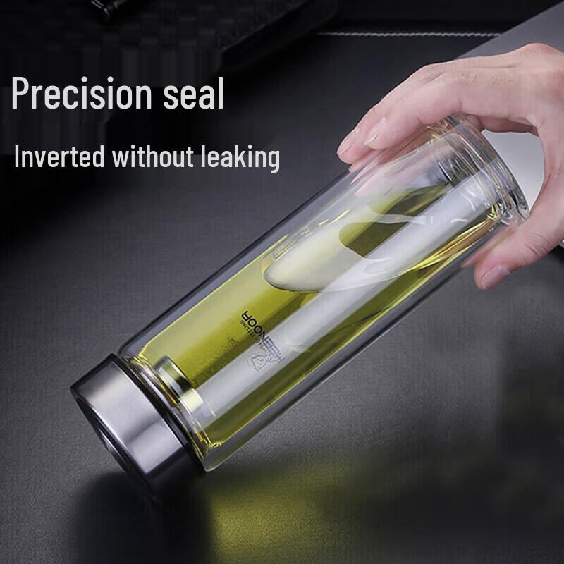 Heenoor 310ml Double-Walled Glass Tea Cup
