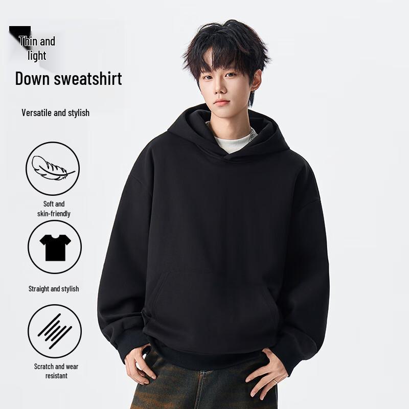 VUUG Men's Lightweight Down Pullover Sweatshirt