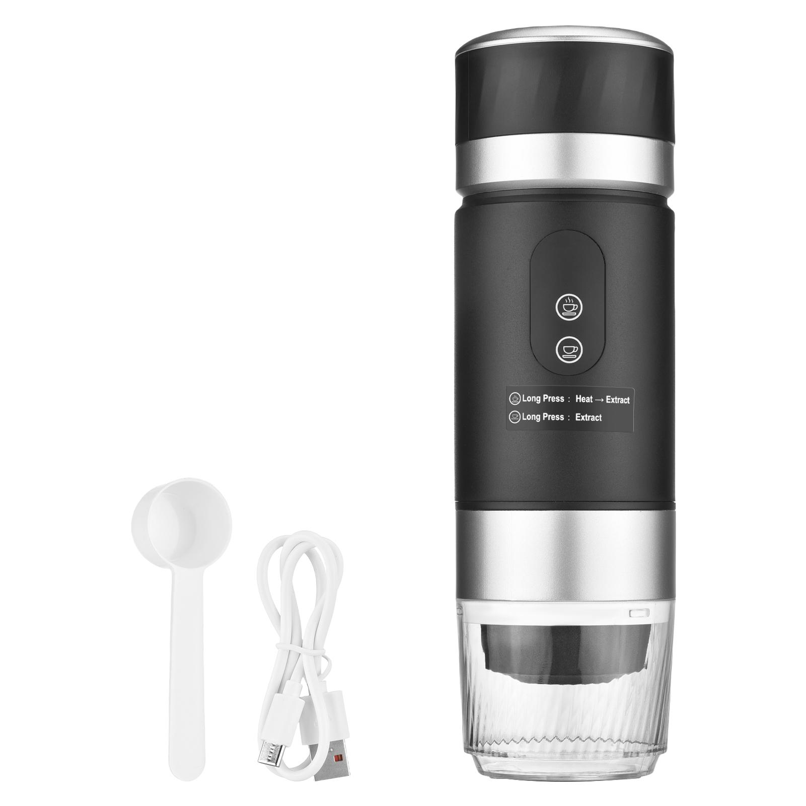 Portable Coffee Maker 3-In-1 Hot Cold Brew with Digital Display for   Car