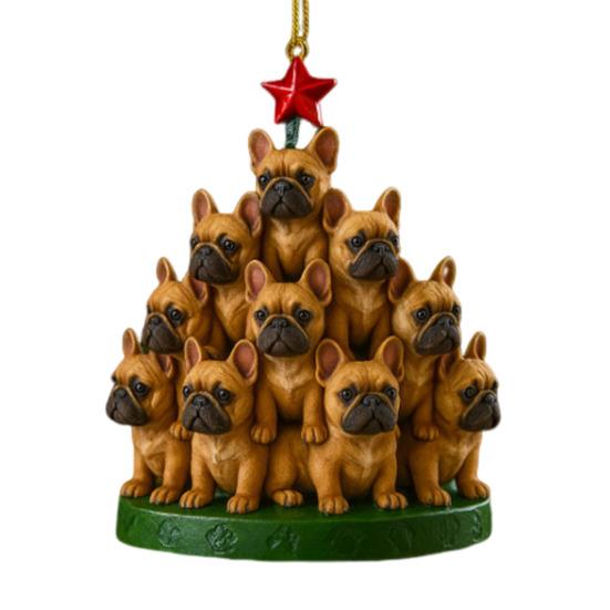 Christmas Acrylic Dog Hanging Decoration Holiday Party Winter Xmas Tree 2D Flat Acrylic Puppy