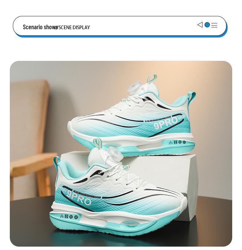 2025 Winter Boys' Basketball Shoes: Kids' Wear-Resistant, Rotary Buckle Sports Trainers