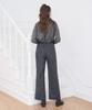 L By L Gray Semi-Wide Straight Pintuck Slacks Pants