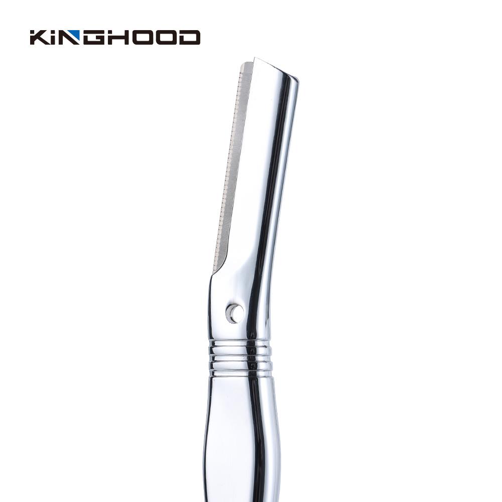 Private Label Dermaplane Tool Safety Metal Handle Face Women Eyebrow razor With Reusable Blades