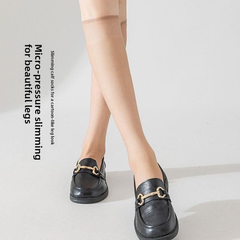 Transparent Silk Stockings - Ultra-thin, Seamless, Fully Invisible Summer Anti-slip Half-leg Knee-length Socks