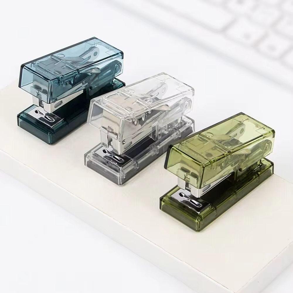 Mini Mini Stapler Transparent Paper Binder Set Office Binding Tools  Stationery
