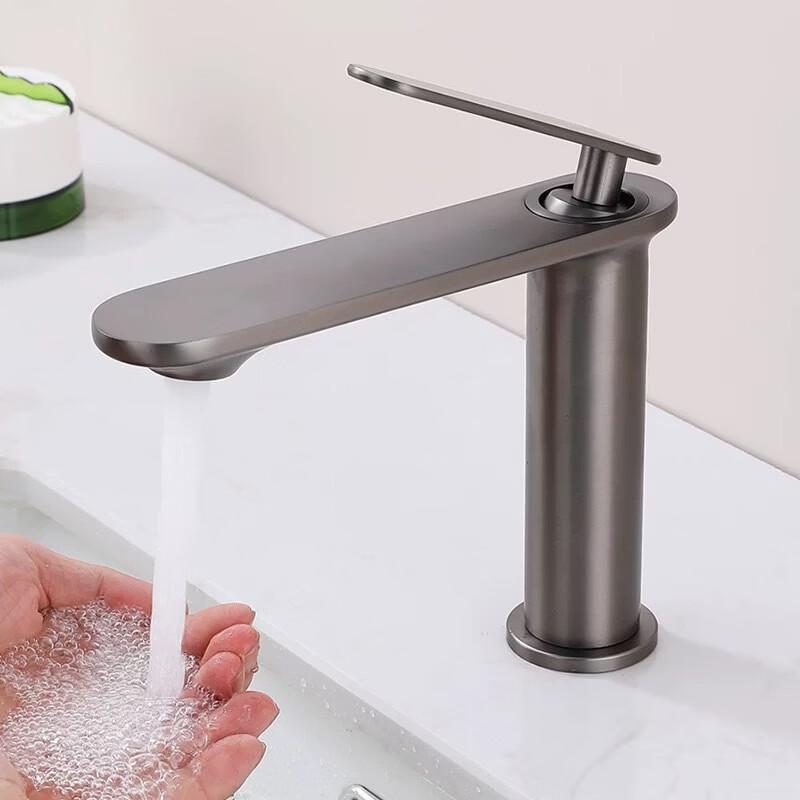 LiIong Gunmetal Grey Bathroom Basin Faucet