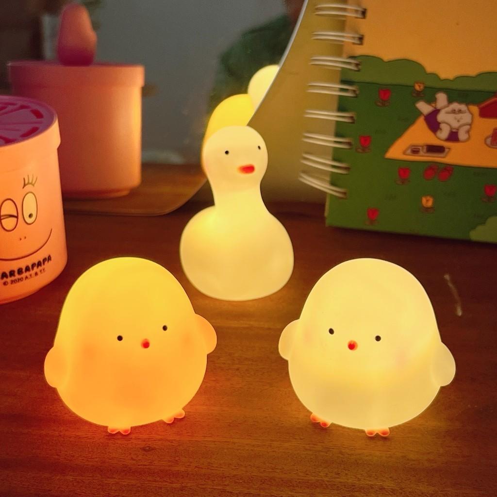 Warm Lamp Night Light Battery Powered Cartoon Cute Chicken And Duck Shaped Lights