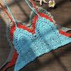 Crochet Women Lace Vest Crop Top Knitted Bra Boho Beachwear Bikini Holiday Tank