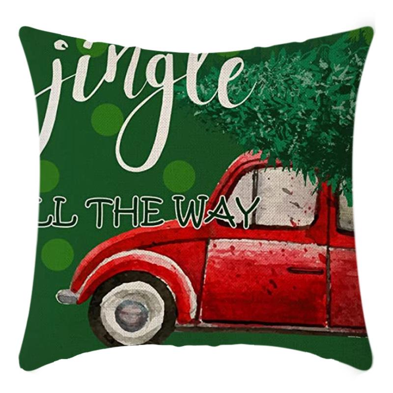 Christmas Pillow Case Printed Living Room Sofa Bedroom Pillow Case Christmas Pillow Case Printed