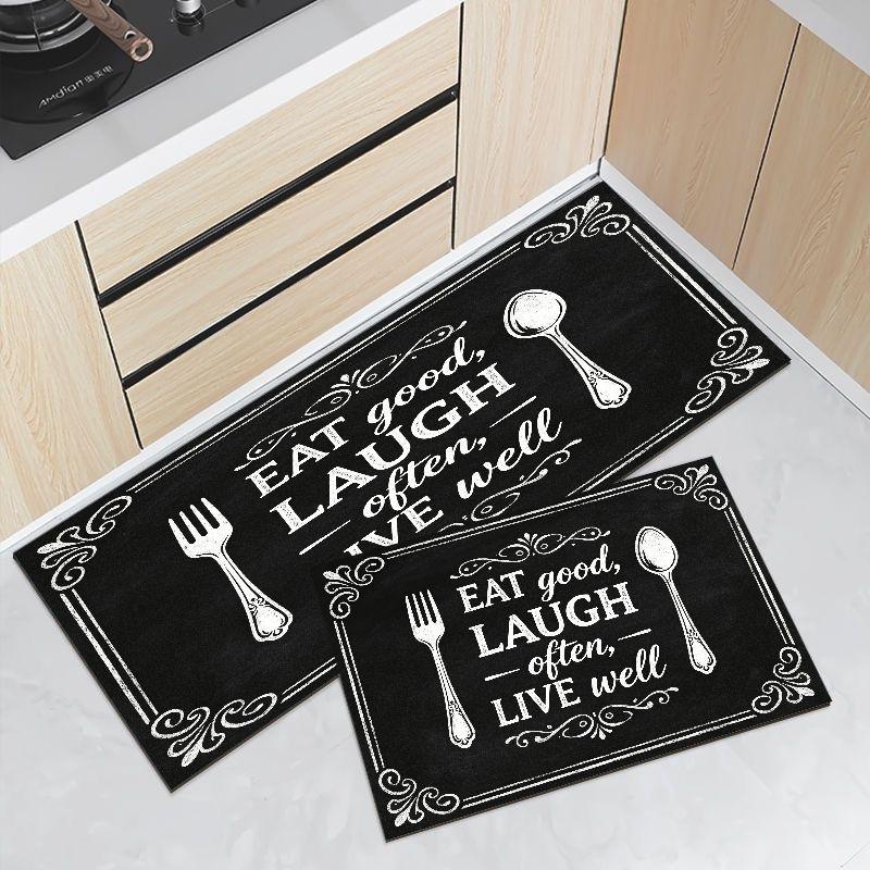 White Wood Grain Kitchen Mat Non Slip Waterproof Runner Rug Kitchen Is The Heart Of Home Farmhouse Floor Carpet