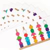 Wooden Beads Geometric Matching Toy Set For Kid Early Educational Playthings Kids Party Favor Toy