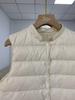 2025 Women's Lightweight Stand-Up Collar Down Vest – Trendy Autumn/Winter Sleeveless Gilet In White Duck Down