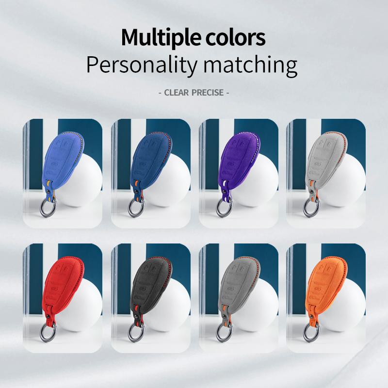 Interior Mouldings Alcantara Car Key Case Cover Shell For Alfa Romeo Giulia Stelvio Mito Giulietta Brera 4C 159 GTA 147 156 Mito