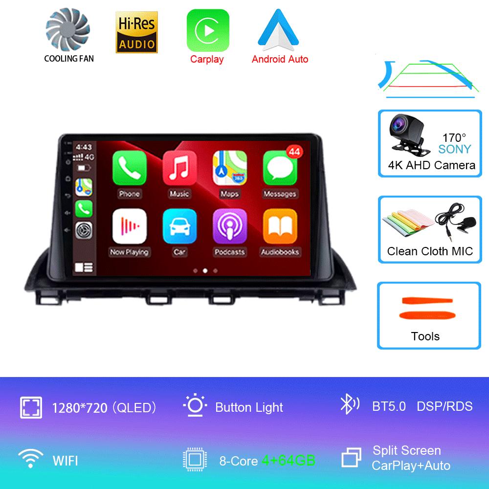 Android 14 Video Player Car Radio For Mazda 3 Axela 2013 - 2018 Multimedia Stereo Autoradio Carplay GPS Navigation 5G WIFI DSP