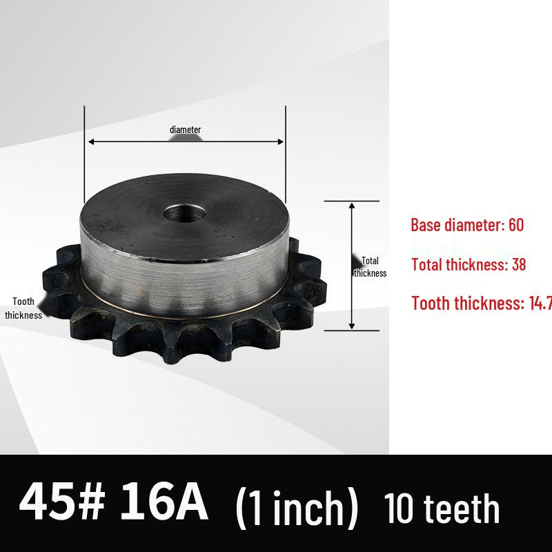 In-Stock 1-Inch 16A Hub Sprocket Assembly, Single-Row Reduction Transmission Sprocket