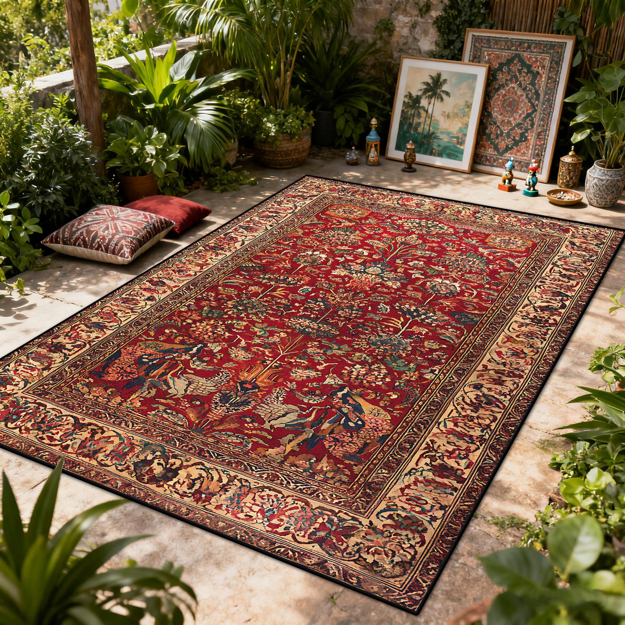 Bohemian Luxury Outdoor Carpet Flower Decoration