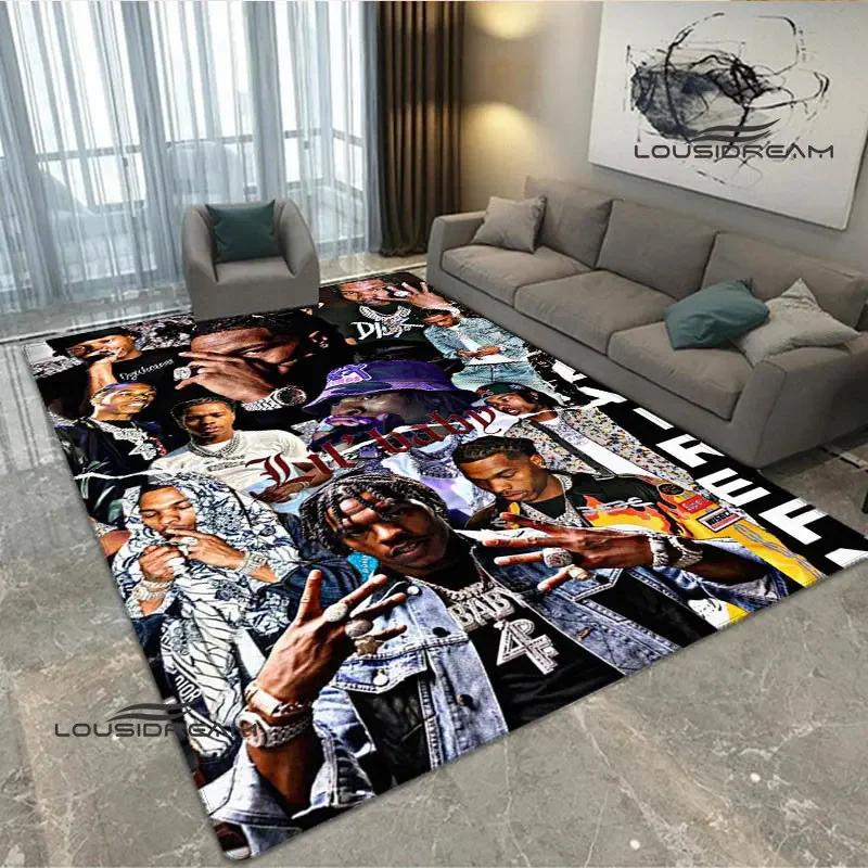 2026 Hip-hop singer Lil Baby carpet Non-slip carpet Yoga mat carpets for living room area rug Door pad anime rug birthday gift