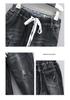Women's Plus Size High Waist Cropped Harem Jeans - Extra Large Fit
