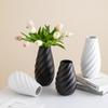 Schwarz-weiße Keramik dekorative Trockenblumenvase Wassernährende frische Blumen Wohnzimmer Esstisch Dekoration Vase