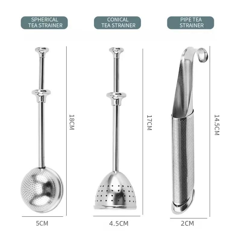 Nerezová ocel Čajové sítko Koule Síťka Sítko na čaj Káva Bylinky Koření Filtr Difuzér Rukojeť Čajová koule Čajová lžička Sítko