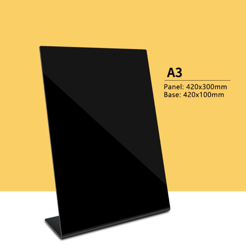 No Residue Acrylic Chalkboard Reusable Erasable Tabletop Sign A3/A4/A5/A6 Freestanding Handwritten Price List Sign School Office