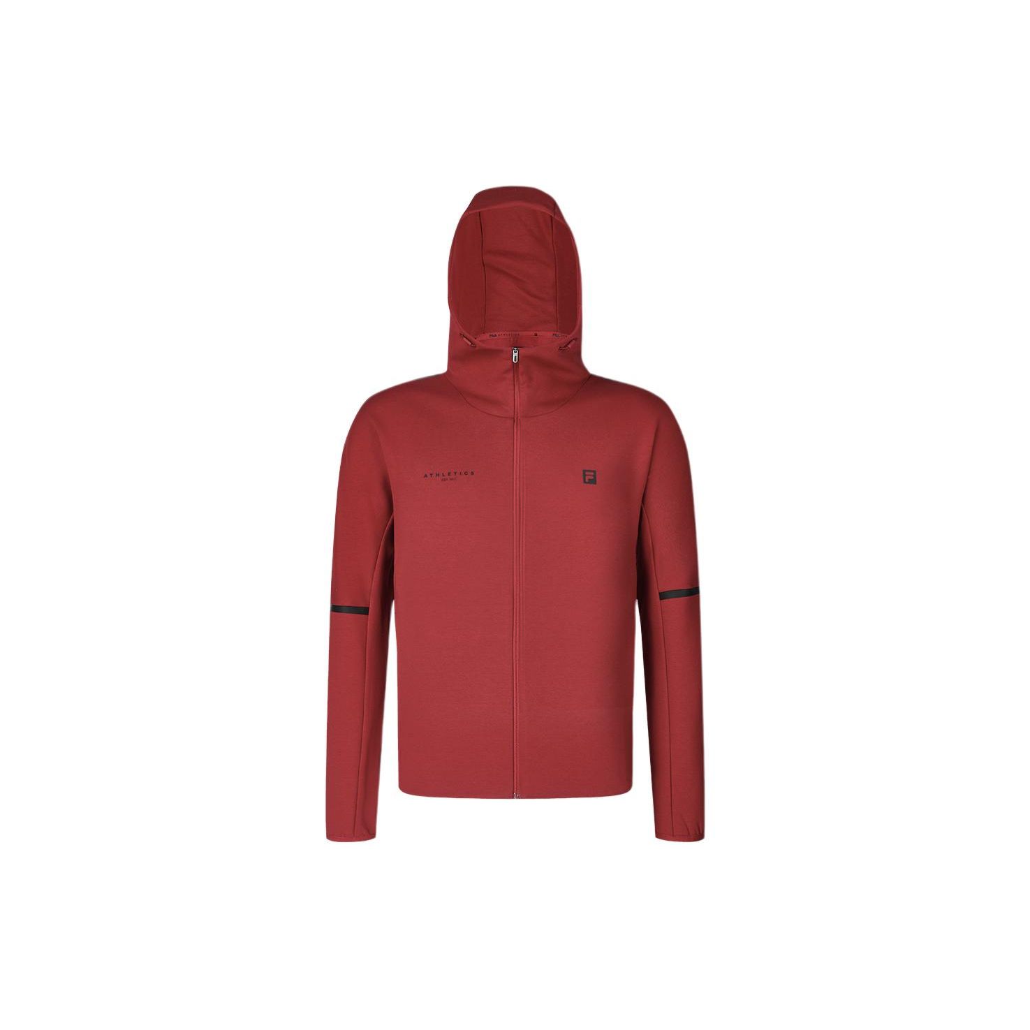 

FILA Solid Color Hooded Fitness Knit Jacket Men Jacket Rust-Red A11M411506F-RD L