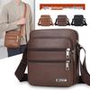 Men's PU Leather Large Capacity Versatile Business Casual Crossbody Bag