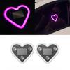 Solar Heart Shape Neon Light for Car Window Waterproof LED Mood Lamp with Suction Cup Romantic Atmosphere Decor