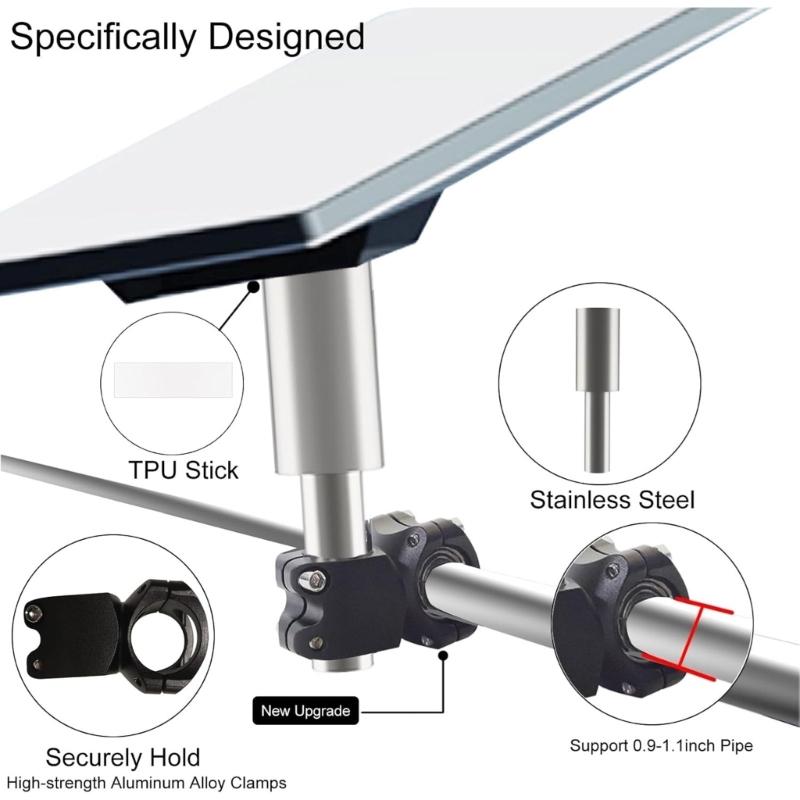Satellite Dish Support Bracket Adapter Adjustable Roof Rack Clamp Fit for Gen 3 Mini Outdoors Enthusiasts Quick Assembly