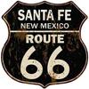 Vintage Route 66 Square Metal Tin Sign Garage Home Bar Decor 20x20cm