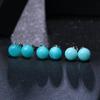 ITSMOS Orecchini a Bottone in Argento Sterling s925 con Pietra Naturale di Amazzonite Semplici Lussuosi Gioielli per Orecchie Ipoallergenici Per donne