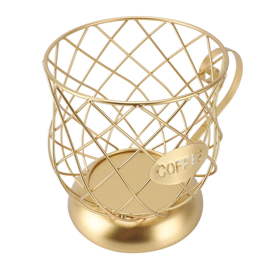 Coffee Pod Holder Innovative Modern Large Capacity Electroplating Metal Coffee Capsule Basket for