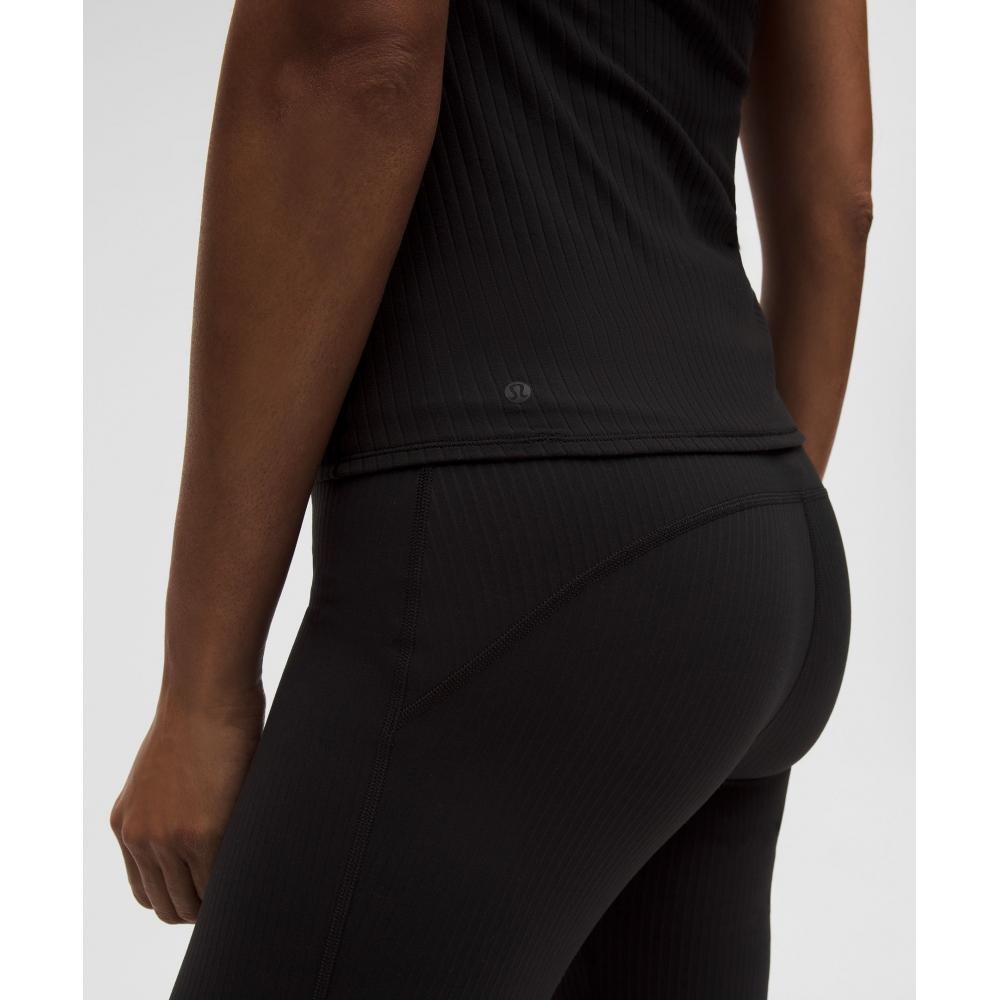 Lululemon Wundermost Ultra Soft Ribbed Nulu Scoop Neck Shirt Black