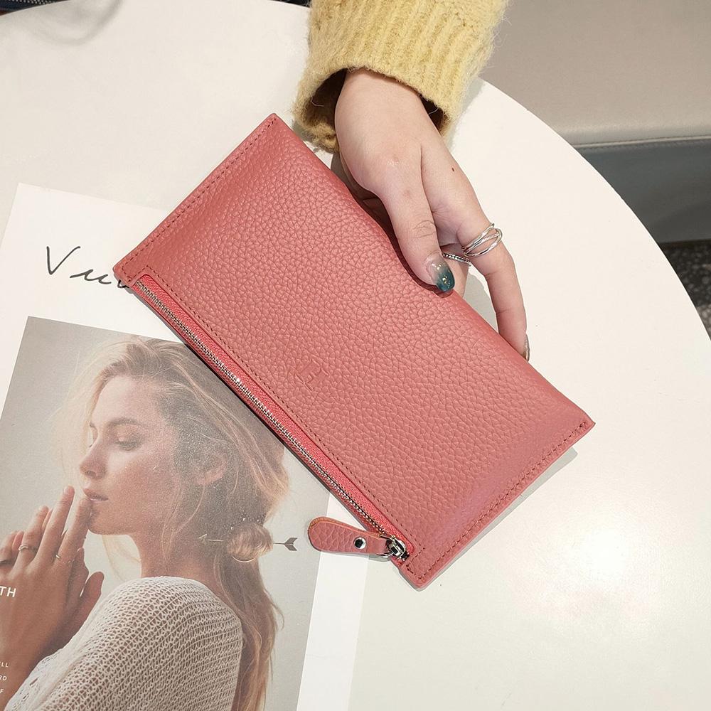 2024, portofele noi, din piele naturală, pentru femei, cu literă H, poșetă lungă din piele de vițel în relief, poșete ultra-subțiri pentru femei, cu fermoar, pochette pentru telefon