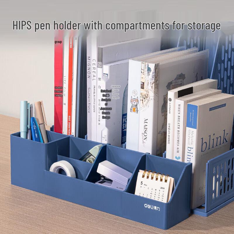 Deli DP532 Four-Tier File Holder with Pen Holder
