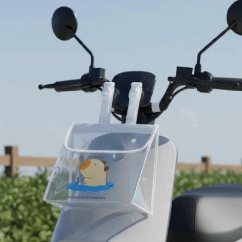 Adjustable Strap Transparent Front Hanging Bag Large Capacity PVC Electric Bike Dry Bag Universal Lightweight PVC Storage Pack