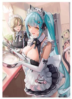 Ichiban Kuji Goddess of NIKKE CHAPTER3 H Prize Clear Poster Priberty Ade Cocoa Soda Victory [Maid & & & (PERFECT MAID)]