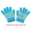 Outdoor Girls Boys Thicken Cartoon Baby Finger Gloves Printed Stripe Kids Gloves