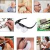 Wiederaufladbare Kopflupenbrille, wiederaufladbare USB-beleuchtete multifunktionale Vergrößerungsbrille zum Lesen und Reparieren von T