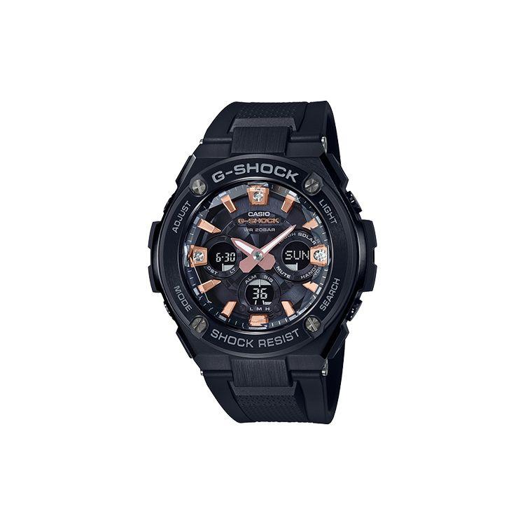 

Casio G-Steel Series S Round Dual Display Pointer Three Eyes Quartz Movement Resin Strap Watch Men watches Black GST-S310BDD-1A Black Strap
