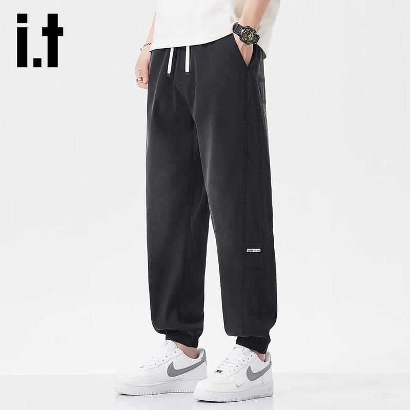 izzueit Men s Tencel Blend Straight-Leg Jogger Pants L