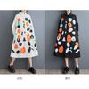 New Loose Large Size Printing Splicing Casual Simple Sweet Long-sleeved Dresses