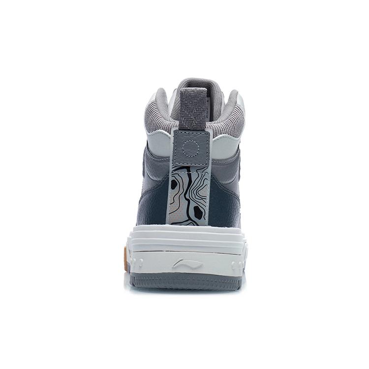Li Ning Domain Specific Territory Travel Reflective High Top Skateboard Shoes Men's Gray AGCR431-4