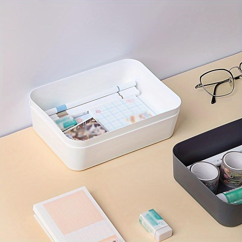 1pc Minimalist Drawer Storage Box Classification And Sorting Box, Desktop Stationery Storage Box, Office Supplies Storage Bins for Home Organization