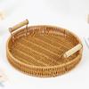 Waterproof Storage Basket Easy to Clean Organizer Basket Hand Woven Rattan Tray Versatile Home Organization Baskets